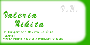 valeria mikita business card
