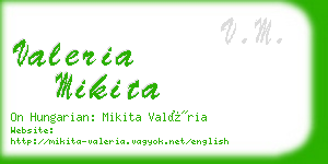 valeria mikita business card